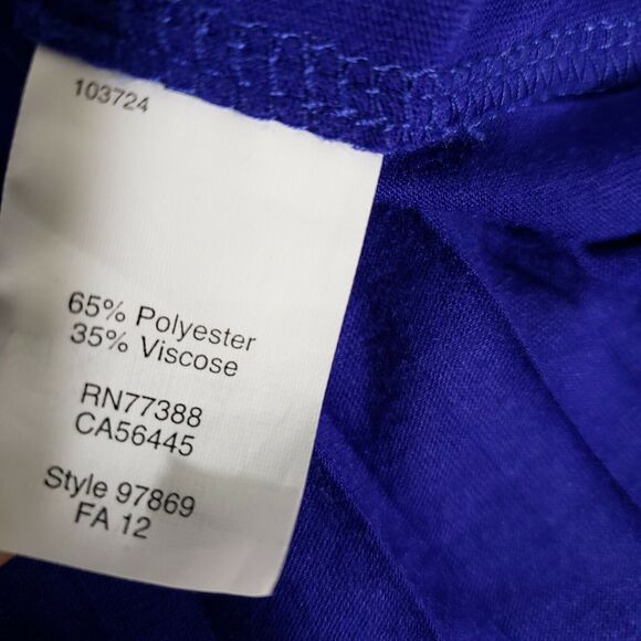 J.CREW Womens Top Sz XS Blue Accordion Pleated Tank Sleeveless Peplum Round Neck - Picture 8 of 8